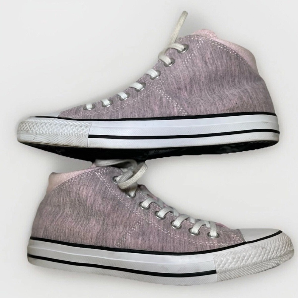 Converse Shoes Womens 8 Chuck Taylor All Star Sneakers Pink Gray Canvas High - Picture 5 of 12